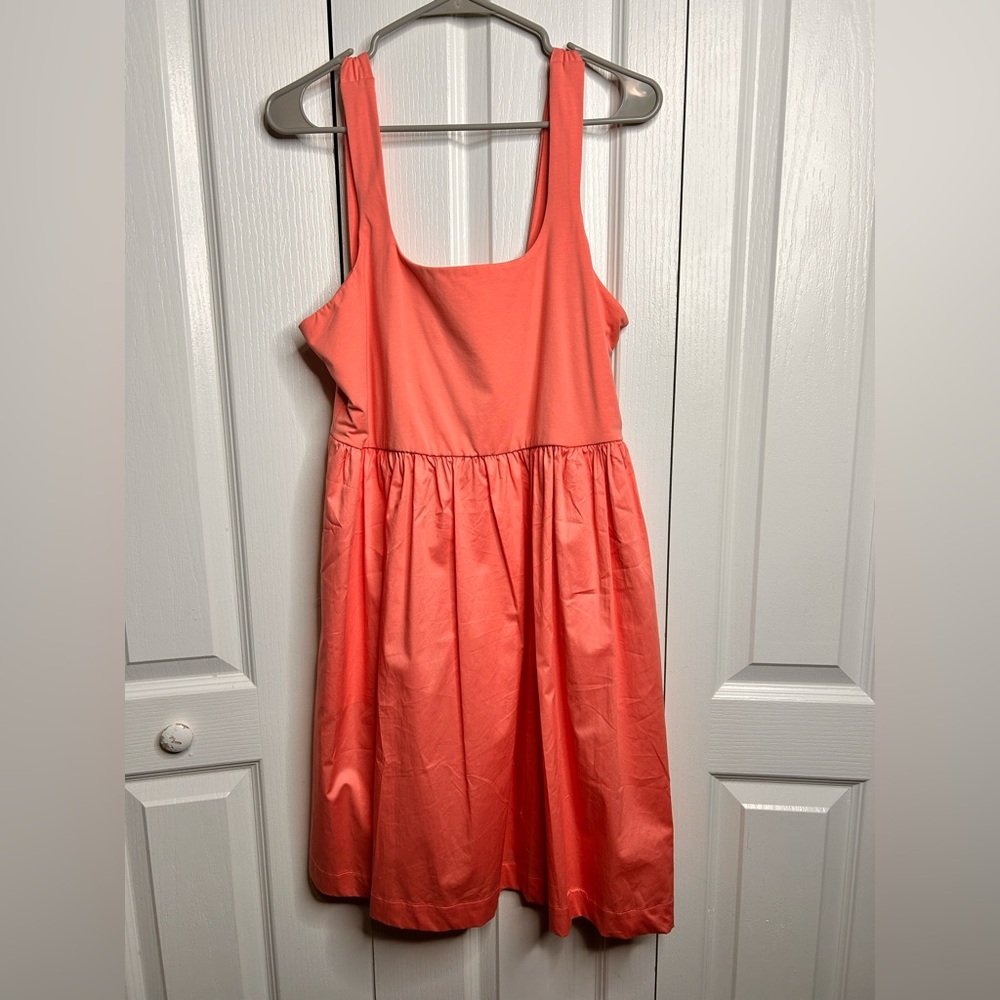 Cynthia Rowley Women’s Large Coral Scoop Neck Sleeveless Mini Babydoll Dress NWT